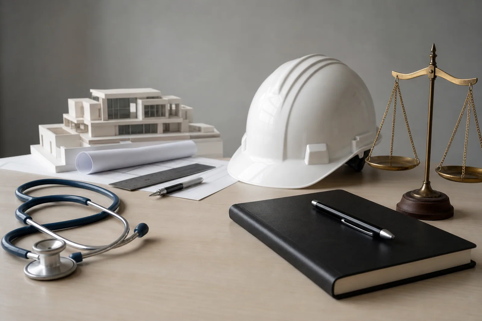 Tools representing regulated professions