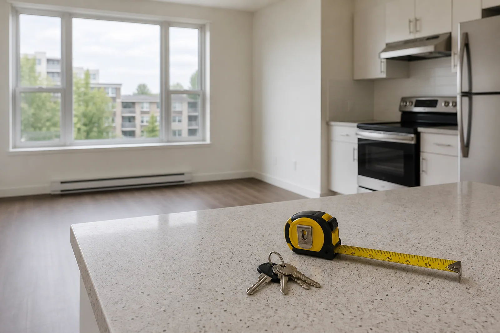 A bright unfurnished Canadian rental apartment