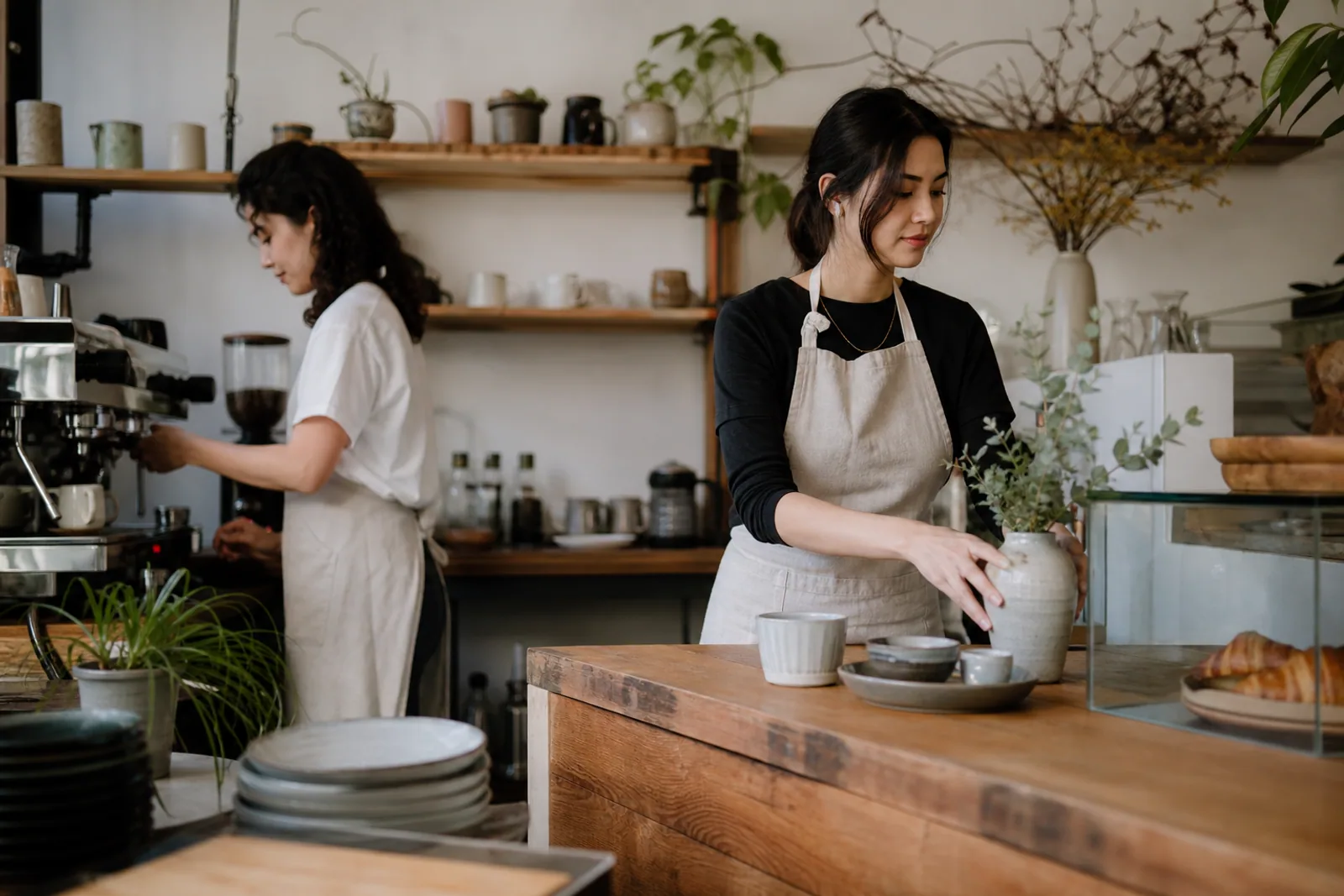 A small-business owner at work